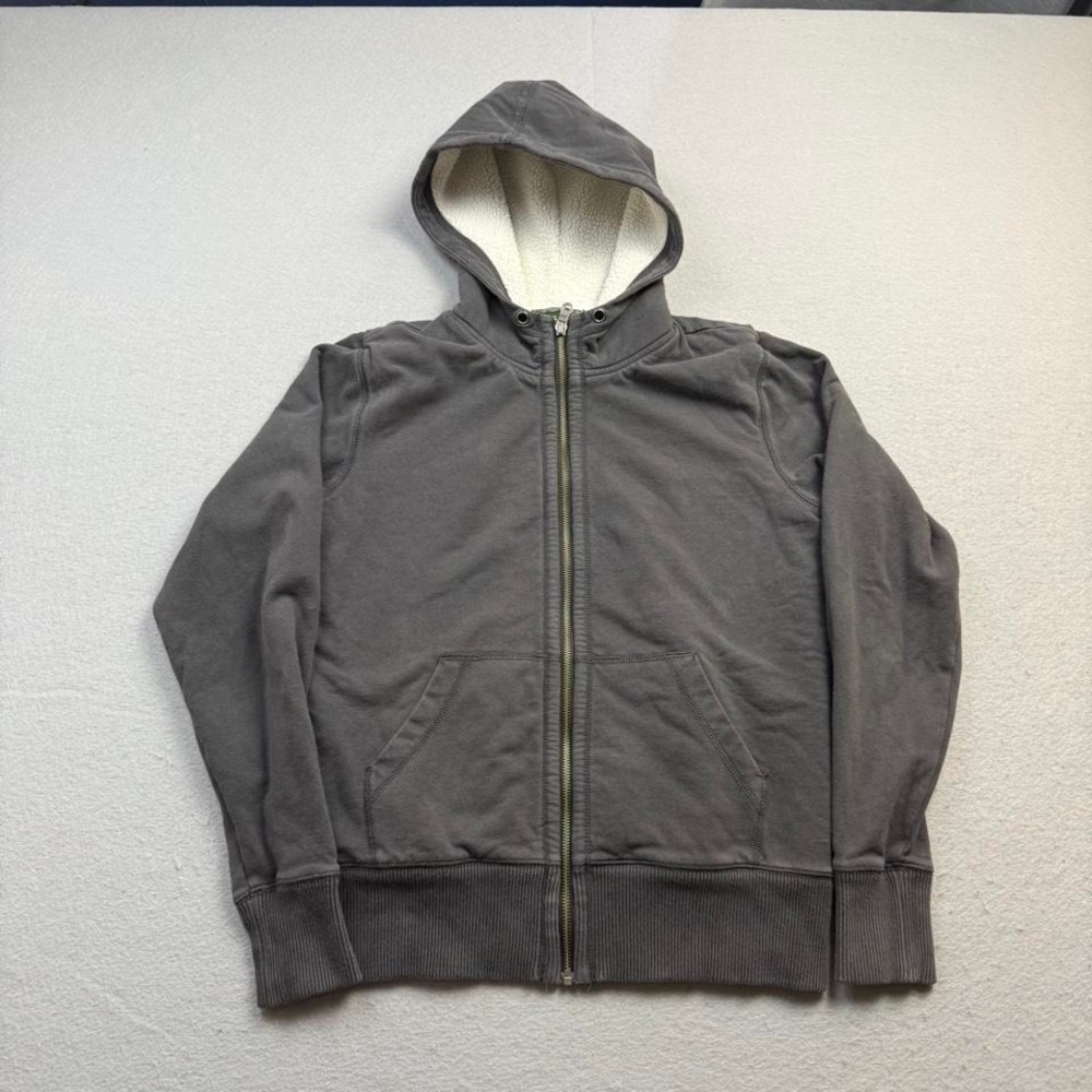 Eddie Bauer Sherpa Lined Zip Hoodie Brown Fleece Lined Jacket Medium